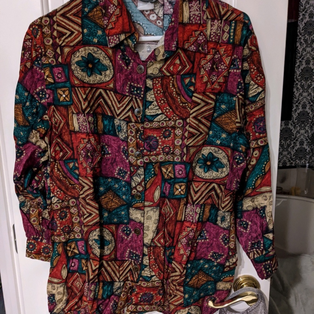 🔥vintage bonworth button up top